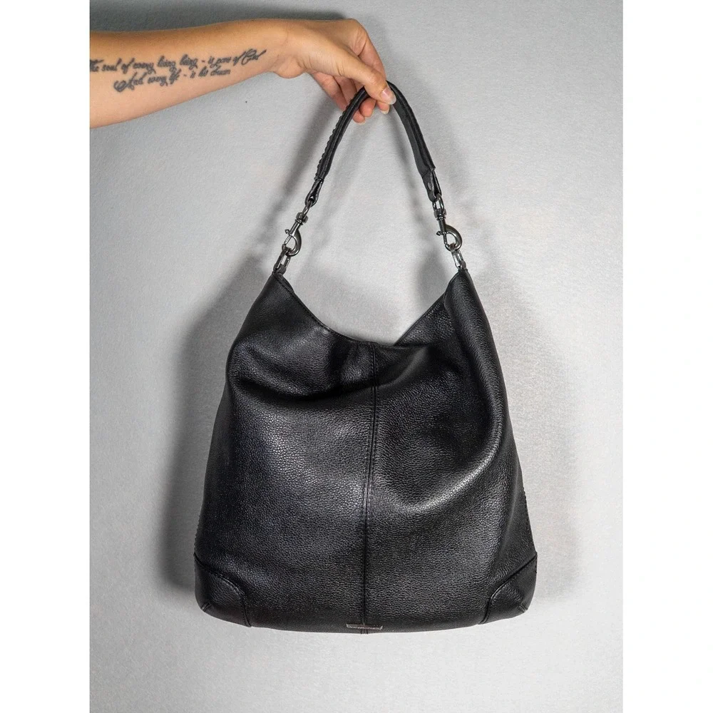 Rebecca Minkoff Black Leather Hobo Shoulder Bag Large Slouchy Purse Handbag